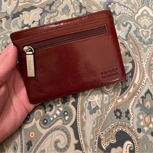 Brown Leather HOBO Euro Slide Card Case